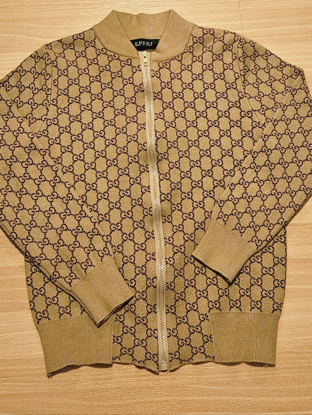 Gucci Vintage GG Monogram Full-Zip Knit Sweater ✨️